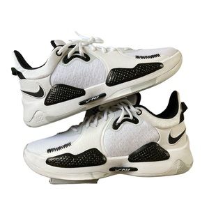 NWT Nike PG 5 TB Mens Sz 10 Shoes White/Black DA7758 100